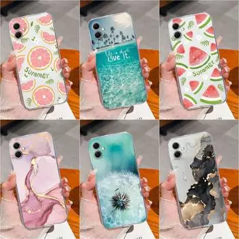 Для Samsung M34 A55 5G A15 S23 FE Xcover 7 S24 Ultra A05S Чехлы Задние обложки Фруктовый узор Модные этикетки Силиконовые мягкие сумки из ТПУ для Galaxy Capas Samsung M34 5G