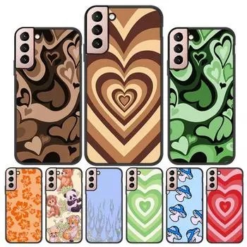 Для Samsung S21 чехол Heart Circle Coque Galaxy S21 FE S20 S22 Ultra S10 S8 S9 Plus чехол Samsung Galaxy A52S A53 A33 A03 Funda A53