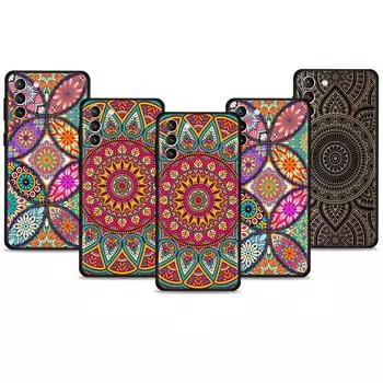 Для Samsung S21 Plus S9 S7 S10 S20 FE 2022 S10e S8 S22 Ultra 5G Мандала цветок тотем Coque Shell Para Samsung S22 5G