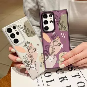 Для Samsung S23 S22 Ultra S21 S20 FE A53 A52 A34 чехол матовый противоударный прозрачный мягкий силиконовый чехол для телефона Samsung S23 чёрный