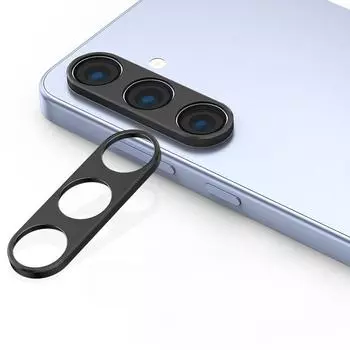 Для Samsung S24 FE задняя крышка объектива камеры чехол для SAMSUNG S24FE S24fe задняя алюминиевая сплав металлическая защитная пленка для камеры Samsung S24 FE чёрный