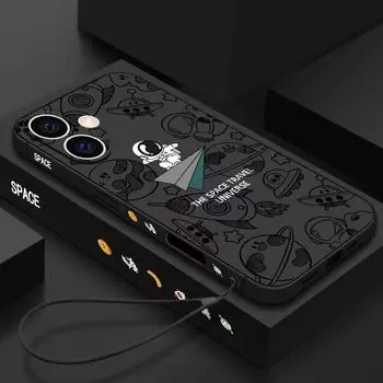 Для Samsung S24 S22 Ultra Plus S23 S21 S20 Fe A55 A54 A53 A52 A35 A15 5g противоударный астронавт печать защита объектива тонкий мягкий ремешок чехол чехол Samsung S22 Plus