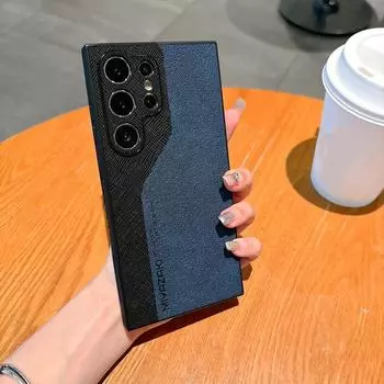 Для Samsung S25 S24 Ultra S23 S22 Plus S21 A56 A36 A55 A35 A54 чехол мягкий TPU гибридный PU кожаный чехол цвета соответствия ударопрочный телефон Samsung S24 Ultra серый