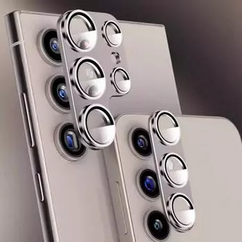 Для Samsung S24 Ultra S24 Plus алюминиевый сплав, устойчивый к царапинам закаленное стекло, защитная пленка для камеры Samsung S24 бледный серебристый