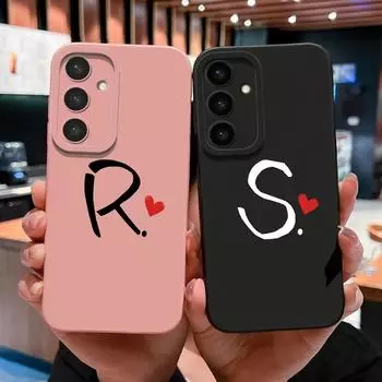 Для Samsung S25 S24 S23 S22 S21 Plus Ultra S24FE S21FE S25Edge чехол для телефона Fashion Simplicity Letters Жидкий силиконовый противоударный чехол для Samsung Capa Samsung S25 5G