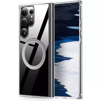 Для Samsung S25 Ultra S24 Plus S23 S21 чехол тонкий магнитный прозрачный мягкий край TPU ударопрочный беспроводной зарядный жесткий ПК прозрачный чехол для телефона Samsung S25 прозрачный