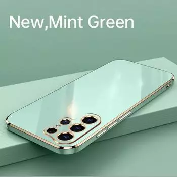 Для Samsung S25 Ultra S25 + Чехол Роскошный Гальванизированный Мягкий Силиконовый ТПУ Чехол Для Galaxy S24 S23 FE S22Plus S21 S20 Защита Объектива Ударопрочный Бампер For Galaxy S25 Ultra чёрный