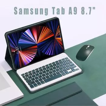 Для Samsung Tab A9 8.7 защитный чехол SM-X110/X115, подставка с клавиатурой и мышью