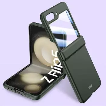 Для Samsung Z Flip5 Модный шарнирный прочный чехол для Samsung Galaxy Z Flip 5 5G Flip5 Zflip5 Закаленное стекло Защитная пленка for Samsung Z Flip 5