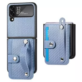 Для Samsung Z Flip 4 Zflip4 противоударный браслет-держатель для карт, чехол для телефона Samsung Galaxy Z Flip 4 5g Flip4, чехол for samsung Z Flip 4 коричневый