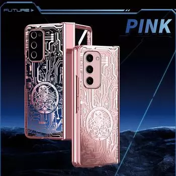 Для Samsung Z Fold 2 противоударный чехол из закаленного стекла на весь корпус для Samsung Galaxy Z Fold 2 5g Fold2 Zfold2 Чехлы for Samsung Z Fold 2 серебряный