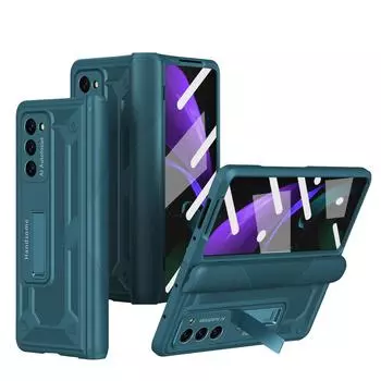 Для Samsung Z Fold 3 Fold3 Полный передний стеклянный пленочный чехол для Samsung Galaxy Z Fold 3 Zfold3 Аксессуары для телефонов Чехол for samsung Z Fold 3 зелёный