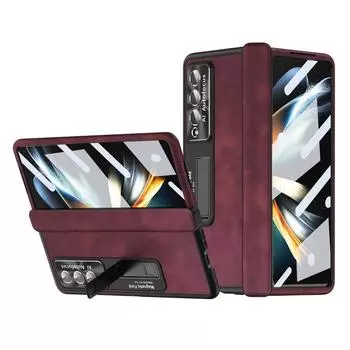Для Samsung Z Fold 4 Fold4 Anti-Shock S Pen Holder Полный защитный чехол для Samsung Galaxy Z Fold 4 Zfold4 Закаленное стекло пленка for Samsung Z Fold 4 серый