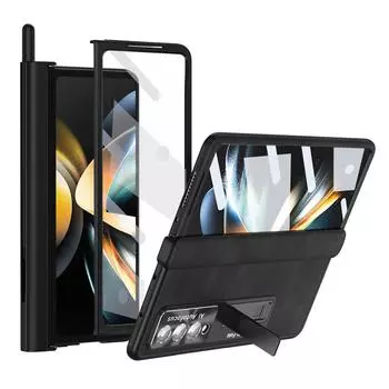 Для Samsung Z Fold 4 винтажный матовый чехол на весь корпус для Samsung Galaxy Z Fold 4 Fold4 5g S Pen закаленное стекло пленка for Samsung Z Fold 4 красный