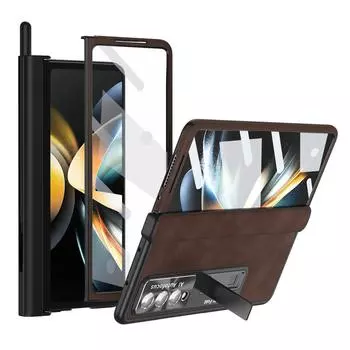 Для Samsung Z Fold 4 Защита от падения на 360 градусов Чехол для Samsung Galaxy Z Fold 4 Zfold4 S Pen Передняя стеклянная пленка for Samsung Z Fold 4 чёрный