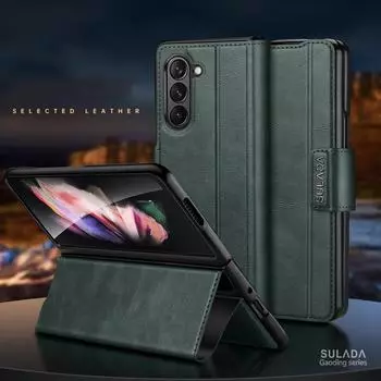 для samsung z fold 5 деловой кожаный кошелек Funda сумка чехол для Samsung Galaxy Z Fold 5 Fold5 нескользящие аксессуары для телефонов for Samsung Z Fold 5