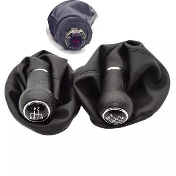 Для Seat Ibiza 2002 2003 2004 2005 2006 2007 2008 2009 2010 Car-Styling 5-ступенчатая ручка переключения передач с чехлом из искусственной кожи