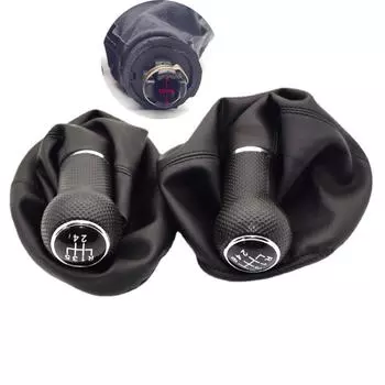 Для Seat Ibiza 2002 2003 2004 2005 2006 2007 2008 2009 2010 Car-Styling 5-ступенчатая ручка переключения передач с чехлом из искусственной кожи