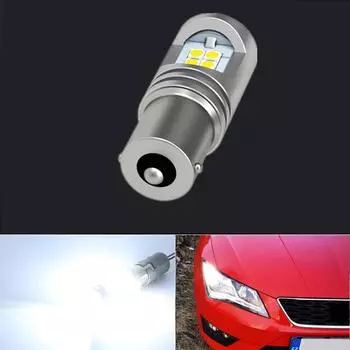 Для Seat Leon 3 MK3 5F (2013-2019) 2x 1156 P21W Ba15s Canbus Белые светодиодные дневные ходовые огни