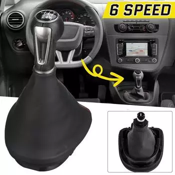 Для Seat Leon II 2005-2012/Seat Toledo III 2004-2009 автомобилей 5/6 скоростной автомобильный рычаг переключения передач ручка с кожаным чехлом 5 Speed
