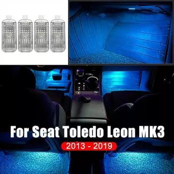 Для Seat Toledo Leon MK3 2013 2014 2015 2016 2017 2018 2019 Автомобильный фонарь для ног, атмосферное освещение, аксессуары для украшения интерьера
