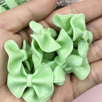 для серег, ожерелий, маркировки ювелирных изделий, 10 шт., 31,5*23,4 мм, мультяшный акрил, сделай сам, материалы ручной работы, модные бусины с большим бантом, аксессуары для подвесок Bow/31.5mm белый