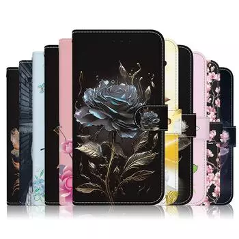 Для серии Infinix.Note 30 Pro, Hot 30, Note 30i, Note 30, Hot 30i, Hot 11s NFC, Zero 8, Smart 5... Кошелек-книжка с модными картинами из искусственной кожи Infinix Hot 10 Play