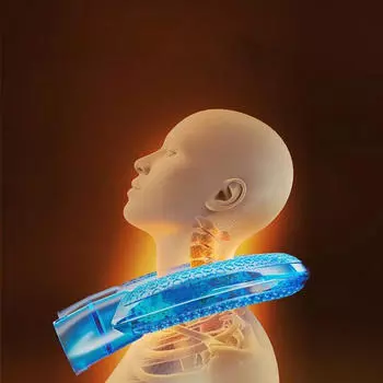 для шеи и плеч, согревающая сумка со съемным моющимся чехлом синий