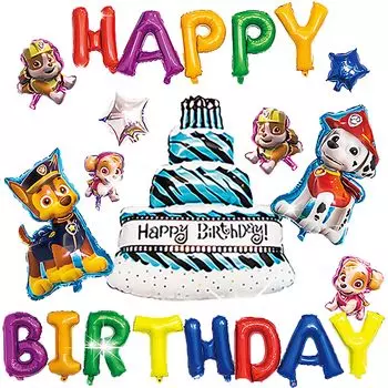 Для Щенячьего патруля Украшение на день рождения Украшение на день рождения Воздушный шар Гирлянда на день рождения Украшение на день рождения Гирлянда на день рождения Воздушный шар Легко украсить