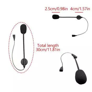 Для шлема мотоцикла Cardo Freecom/Spirit Bluetooth Intercom с мягким проводным микрофоном, жестким проводным микрофоном и динамиком 3,5 мм A2
