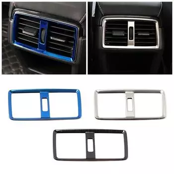 Для Skoda Karoq 2017-2024 салон автомобиля подлокотник заднее сиденье кондиционер розетка переменного тока вентиляционная крышка рамка отделка декоративная наклейка чёрный