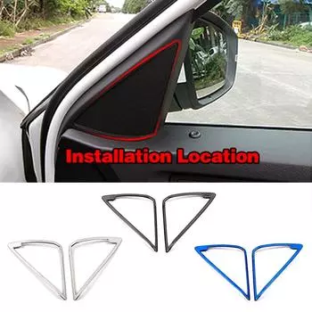 Для Skoda Kodiaq 2016-2020 годов ремонт салона автомобиля часть колонки аудио динамик звуковой круг треугольная стойка крышка колонки отделка рамка чёрный