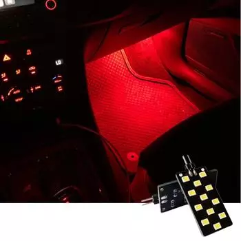 Для SKODA Kodiaq Karoq VW Arteon SEAT 2 шт./лот 12 В CANBUS без ошибок 12 светодиодов салона автомобиля подсветка пространства для ног синий