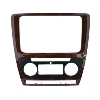 Для Skoda Octavia 2010 2011 2012 2013 аксессуары в деревянном стиле радиопанель с автоматическим/ручным управлением AC DVD-плеер стерео панель декоративная рамка For Auto AC