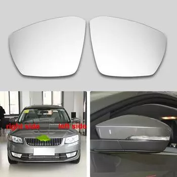 Для Skoda Octavia 2015 2016 2017 Автоаксессуары Боковые зеркала автомобиля Линзы для дверей Зеркала заднего вида Стеклянные линзы с 1PCS left side