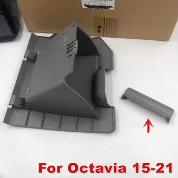 Для Skoda Octavia A7 Mk3 Mk4 2015-2021 передний левый перчаточный ящик для хранения ящика с зажимом и ручкой чёрный
