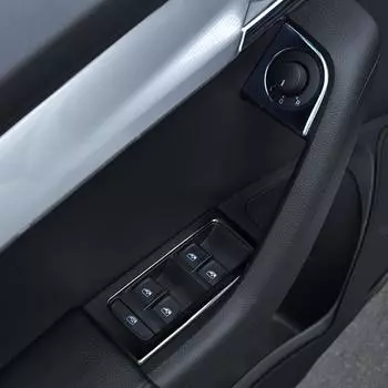 Для Skoda Octavia MK3 A7 2015 2016 2017 2018 аксессуары автомобильная внутренняя дверь, окно, стекло, кнопка подъема, панель, рамка, крышка чёрный