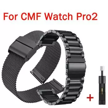 Для смарт-часов CMF Watch Pro 2 браслет из нержавеющей стали для часов CMF Watch Pro 2 металлический браслет Correa ремешок для часов CMF Watch Pro 2 1 серебряный