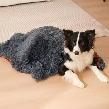 Для собак и кошек, домашние одеяла, пушистые плюшевые успокаивающие, плюшевые мягкие теплые одеяла для собак, одеяла для кровати, моющиеся, товары для животных S темно-серого