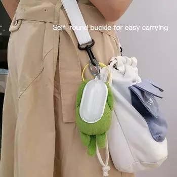 Для Solo Buds прозрачный защитный чехол с кольцом для ключей All-round 360. Устойчив к царапинам Защита O8P1 transparent black-for Beats Solo Buds