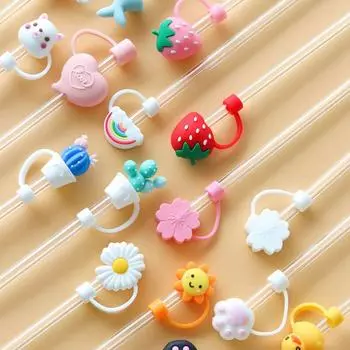 Для соломинок Противопыльный силиконовый колпачок Противопыльный колпачок для соломинок Аксессуары для бутылок Декоративный колпачок для соломинок 01