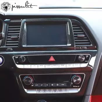для Sonata 9 18-19 Peach Wood ABS Carbon Fiber Interior Modification Carbon Fiber Color Scratch Устойчивые к царапинам электрические оконные патчи розовый
