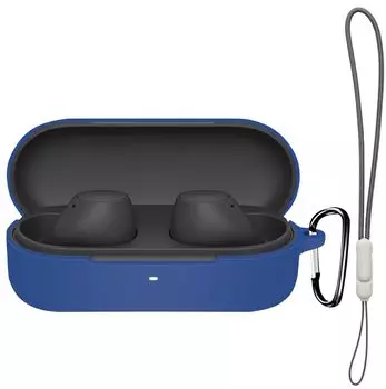 Для Sony Чехол Чехол Беспроводной Чехол для наушников Силиконовый Чехол Для Хранения Удобный Дорожный Легкий Защитный Чехол Устойчивый К Царапинам Пыленепроницаемый Ударопрочный синий