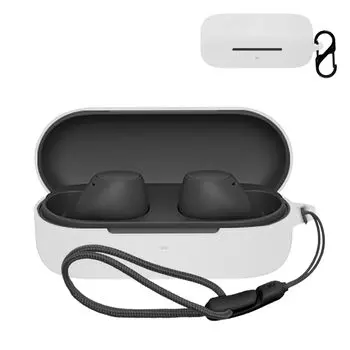 Для Sony Чехол Чехол Беспроводные Наушники Силиконовый Защитный Чехол Карабин Падение Царапины Пылезащитный WF-C510 [NOUKAJU] (С + ремешком) Профилактика,