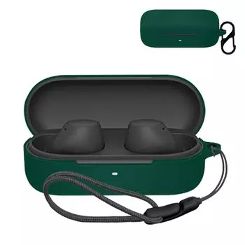 Для Sony Чехол Чехол Беспроводные Наушники Силиконовый Защитный Чехол Карабин Падение Царапины Пылезащитный WF-C510 [NOUKAJU] (С + ремешком) Профилактика,