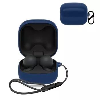 Для SONY LinkBuds открытый чехол чехол для беспроводных наушников силиконовый защитный чехол карабин падение царапины пылезащитный WF-L910 [NOUKAJU] (С + ремешком)