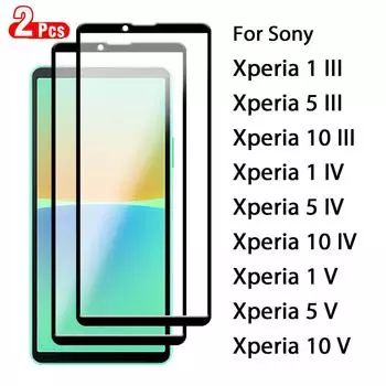 Для Sony Xperia 1 5 10 II III IV V VI стекло полное покрытие Защитная пленка для экрана закаленное стекло Sony Xperia 1 III