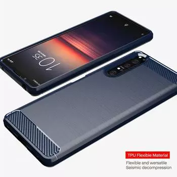 Для Sony Xperia 1 II 1ii xperia1 ii Противоударные силиконовые чехлы Противоударный чехол для телефона sony 1ii 1 ii Мягкий матовый задний чехол For Xperia 1 II чёрный