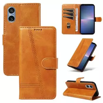 Для Sony Xperia 1 VI 10 VI тисненые линии карты Solt Wallet Book Флип кожаный чехол для Xperia 10 1 VI 2024 10v 5v 1 IV противоударная кобура сумки для телефона Xperia 1 VI чёрный