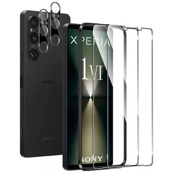 Для Sony Xperia 1 VI Стеклянная пленка для камеры AUDASO Sony Xperia 1 VI Закаленное стекло Защитная пленка для ЖК-дисплея Твердость 9H Ударопрочная Устойчивость к царапинам